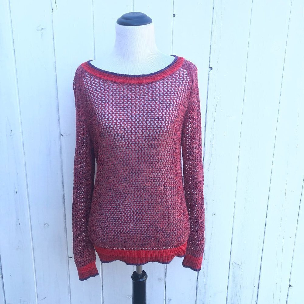 Of Two Minds Open Knit Sweater